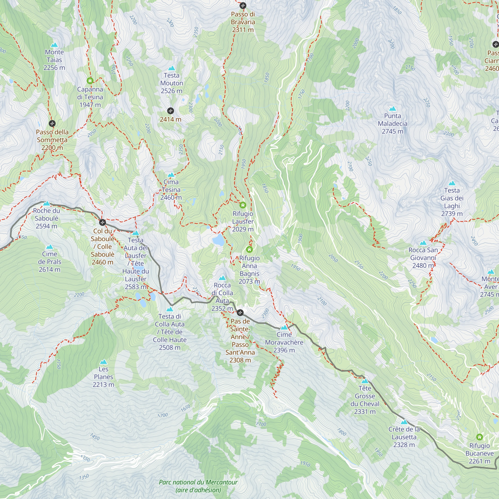 Rifugio Anna Bagnis map