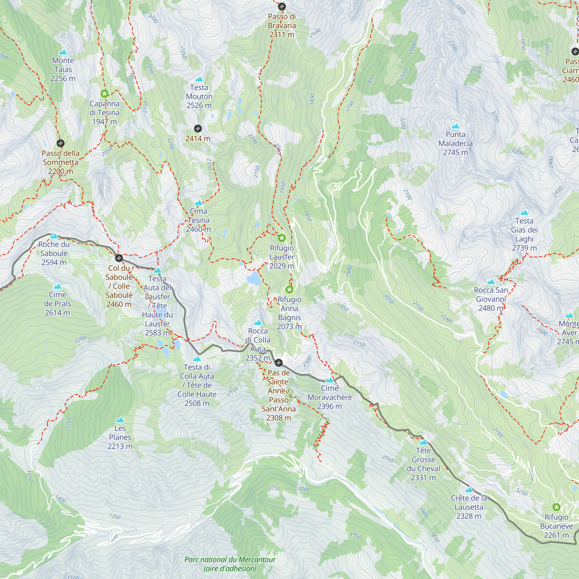 Rifugio Anna Bagnis map