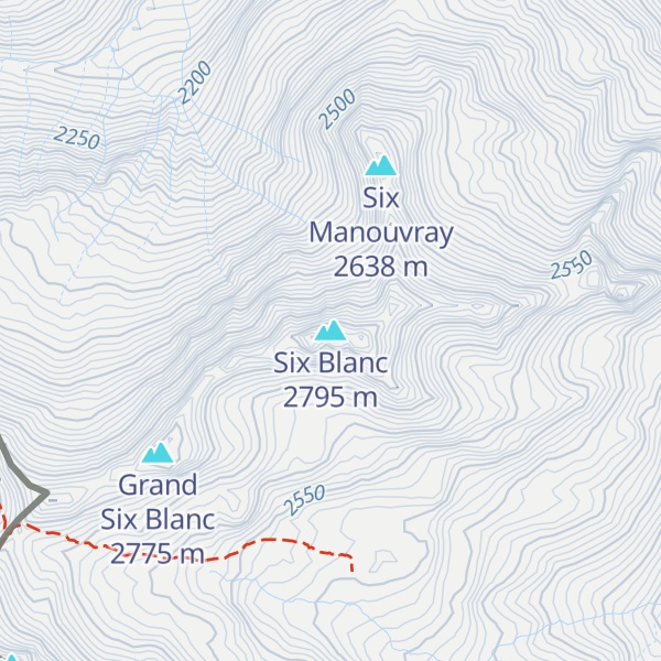 Map of Six Blanc