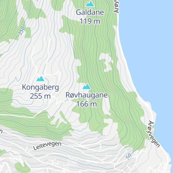 Map of Røvhaugane