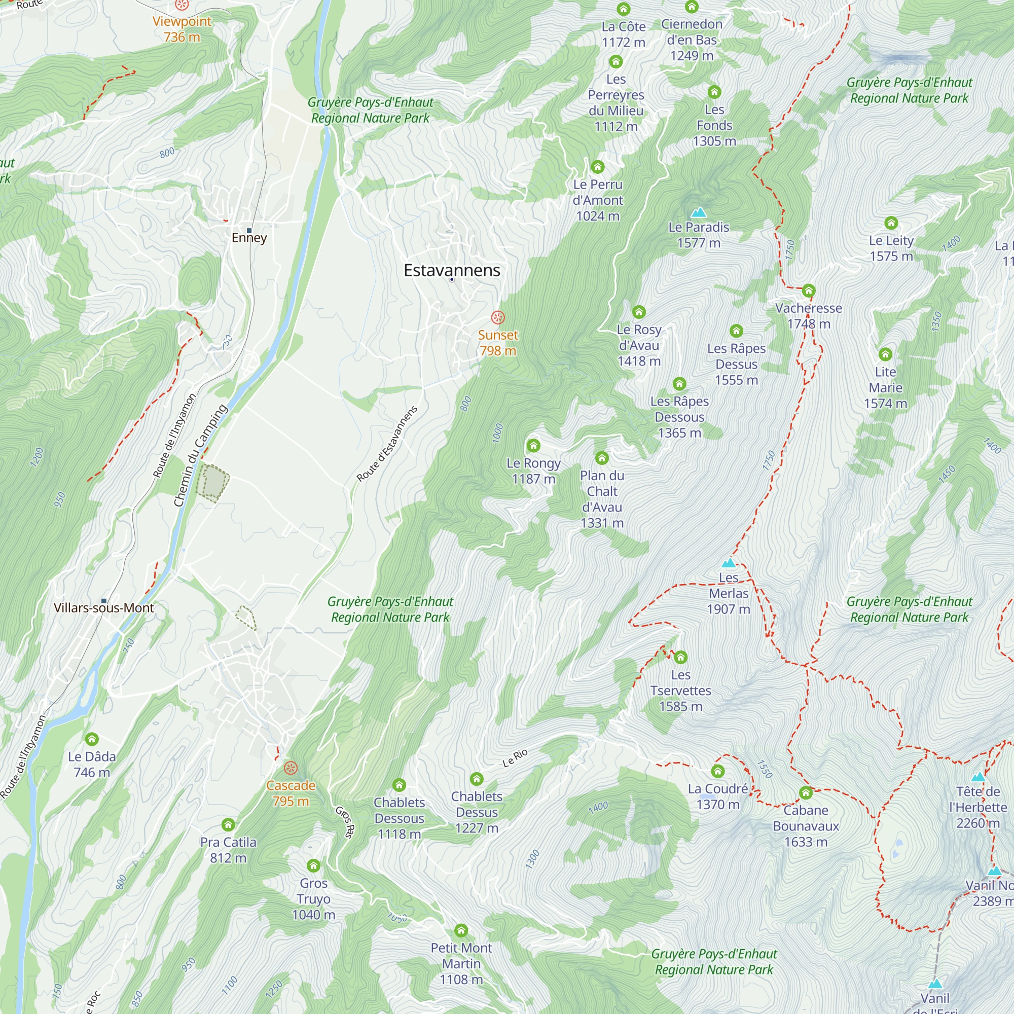 La Chala map