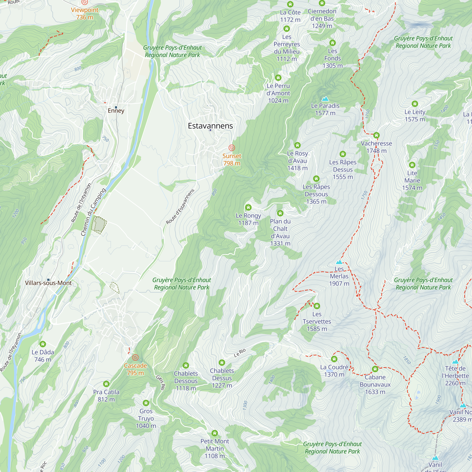 La Chala map