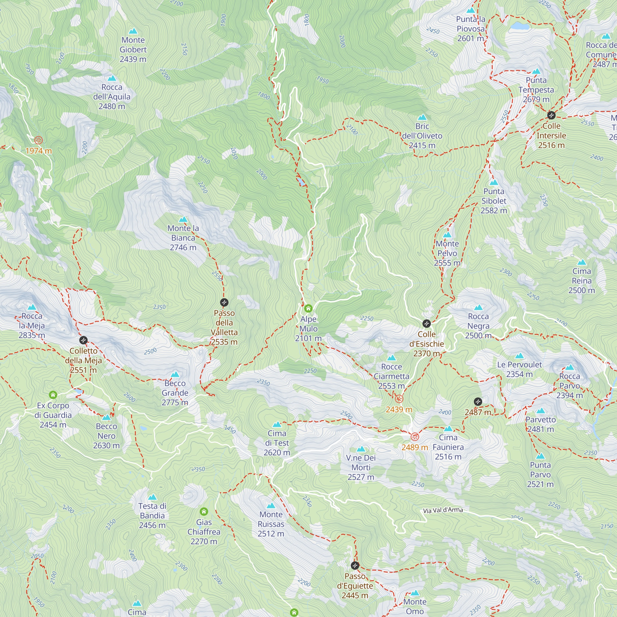 Alpe Mulo map