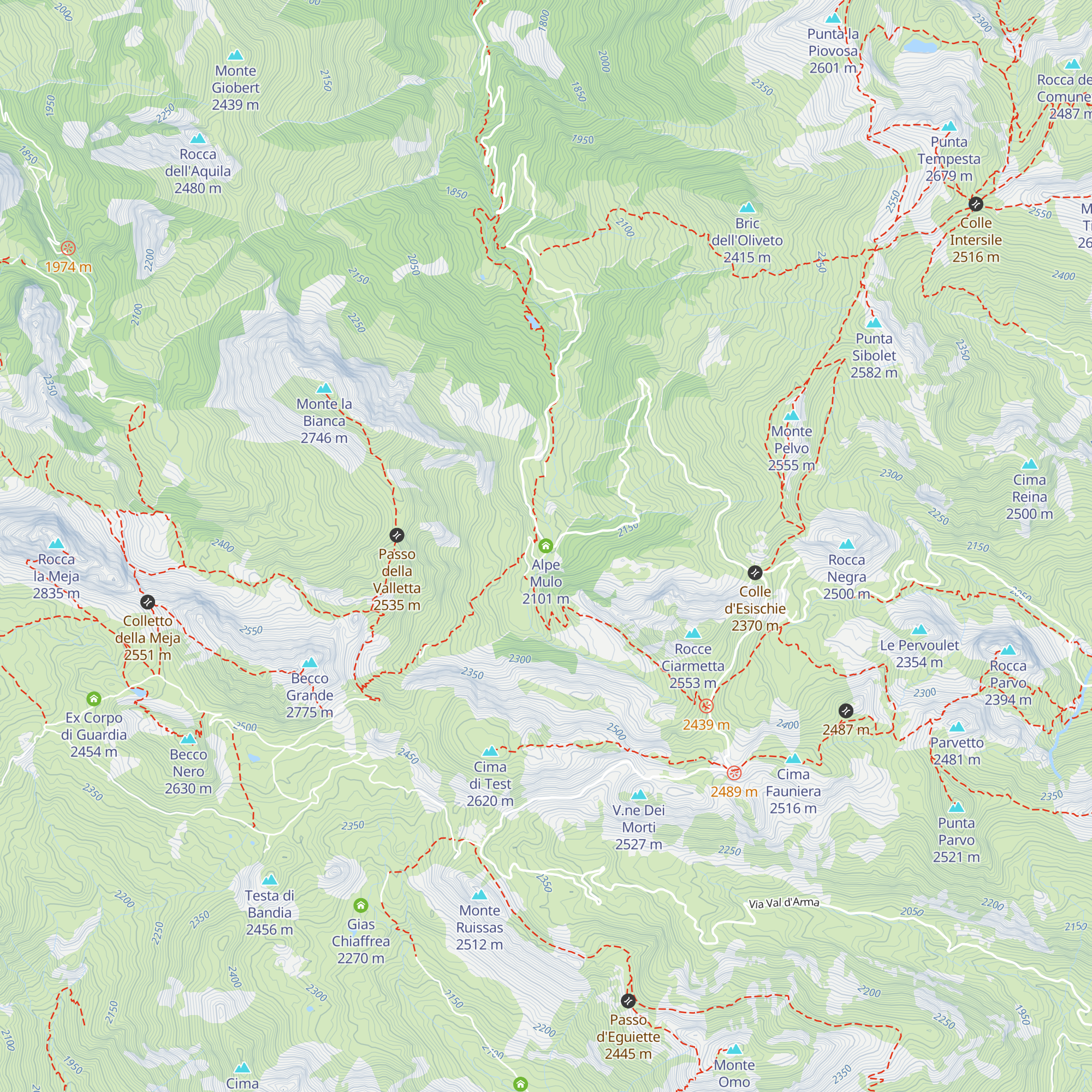 Alpe Mulo map