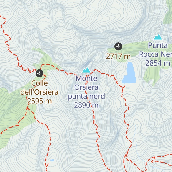 Map of Monte Orsiera punta sud