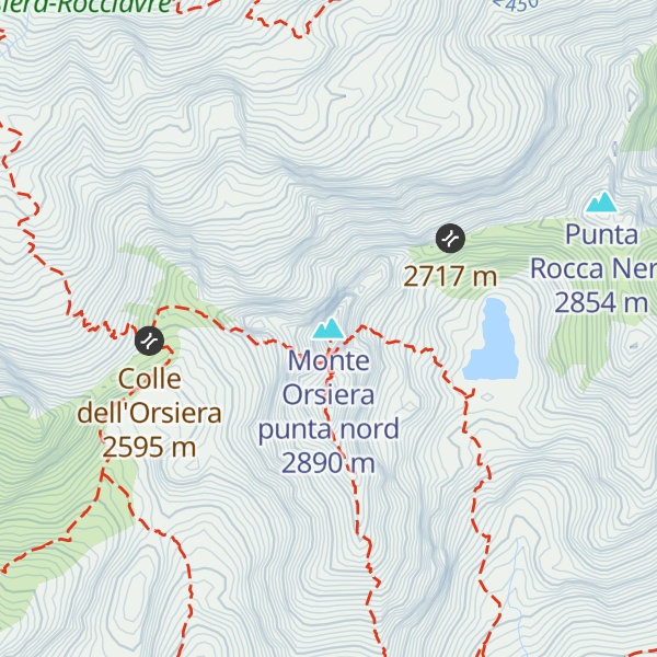 Map of Monte Orsiera punta nord