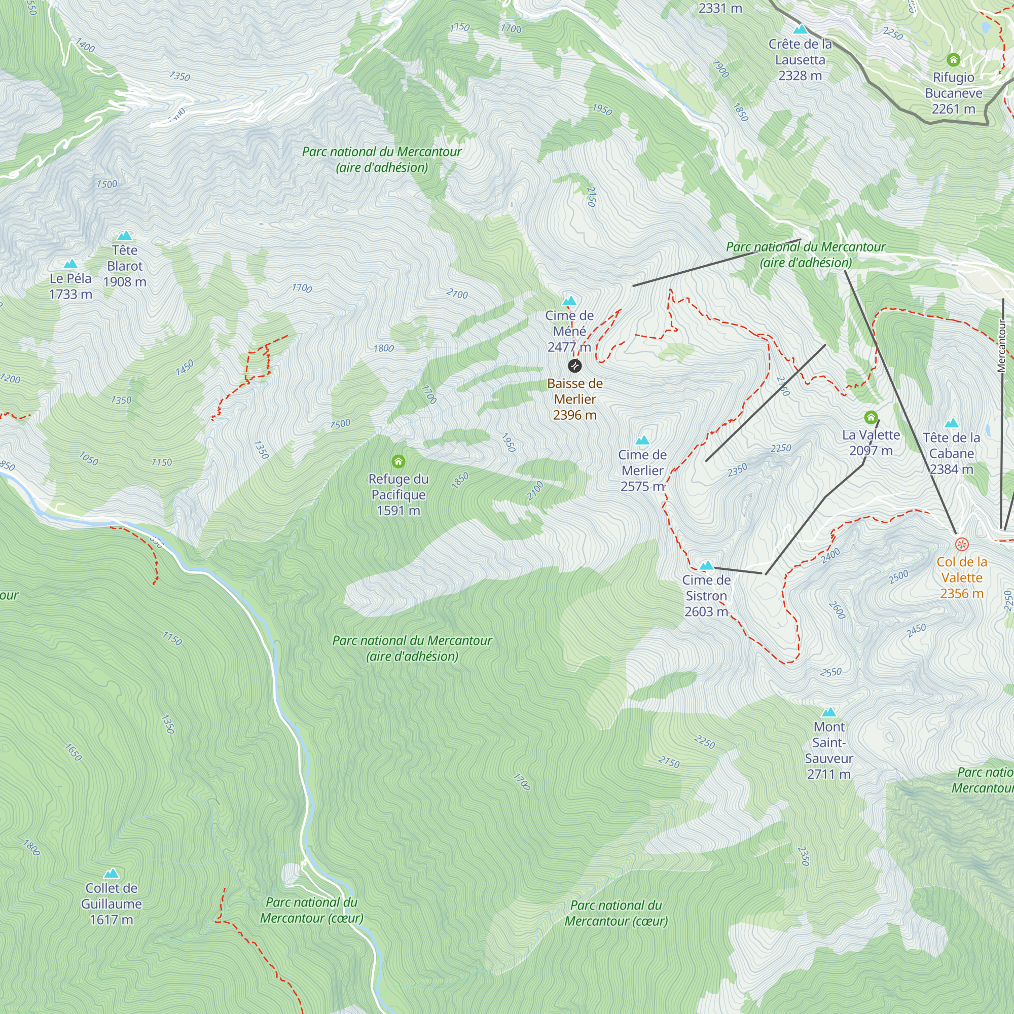 Cabane de Merlier map