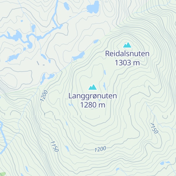 Map of Brattlandsfjellet