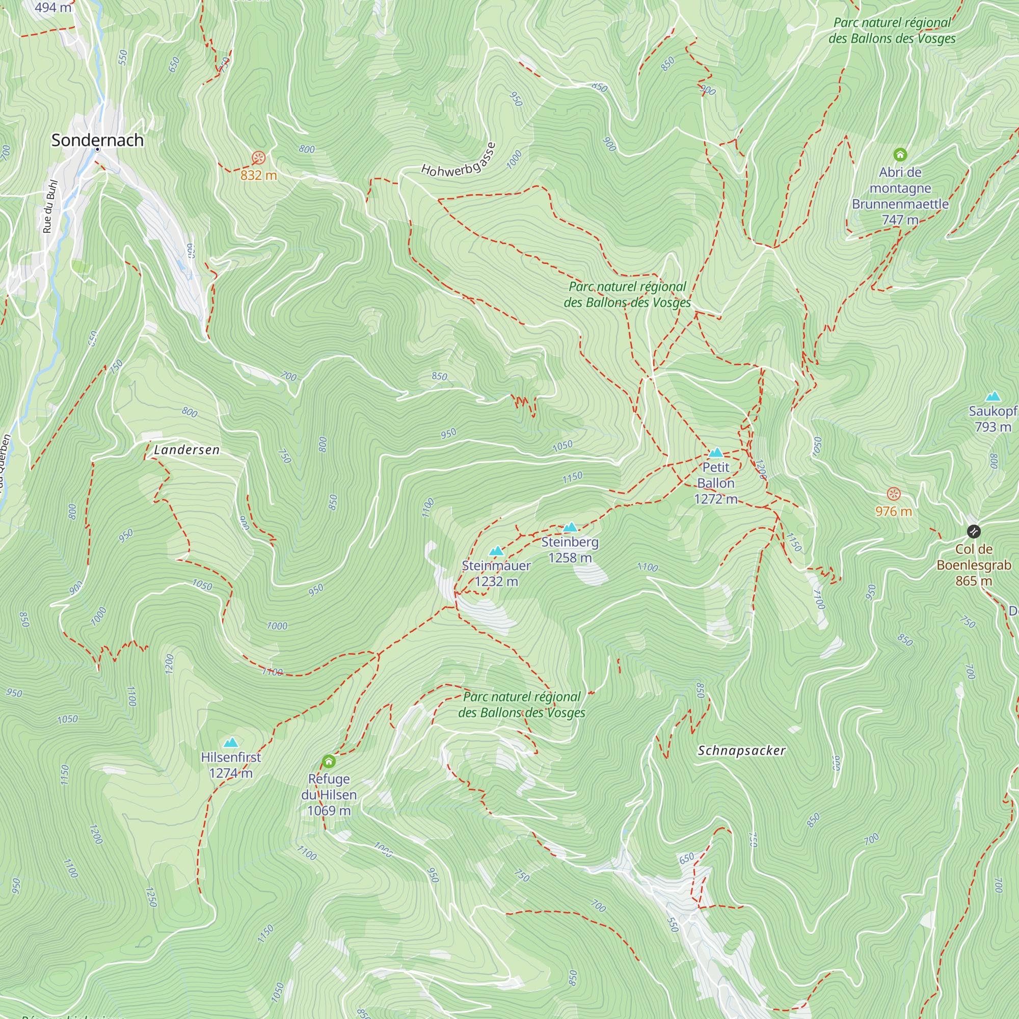 Refuge du Bockswasen map