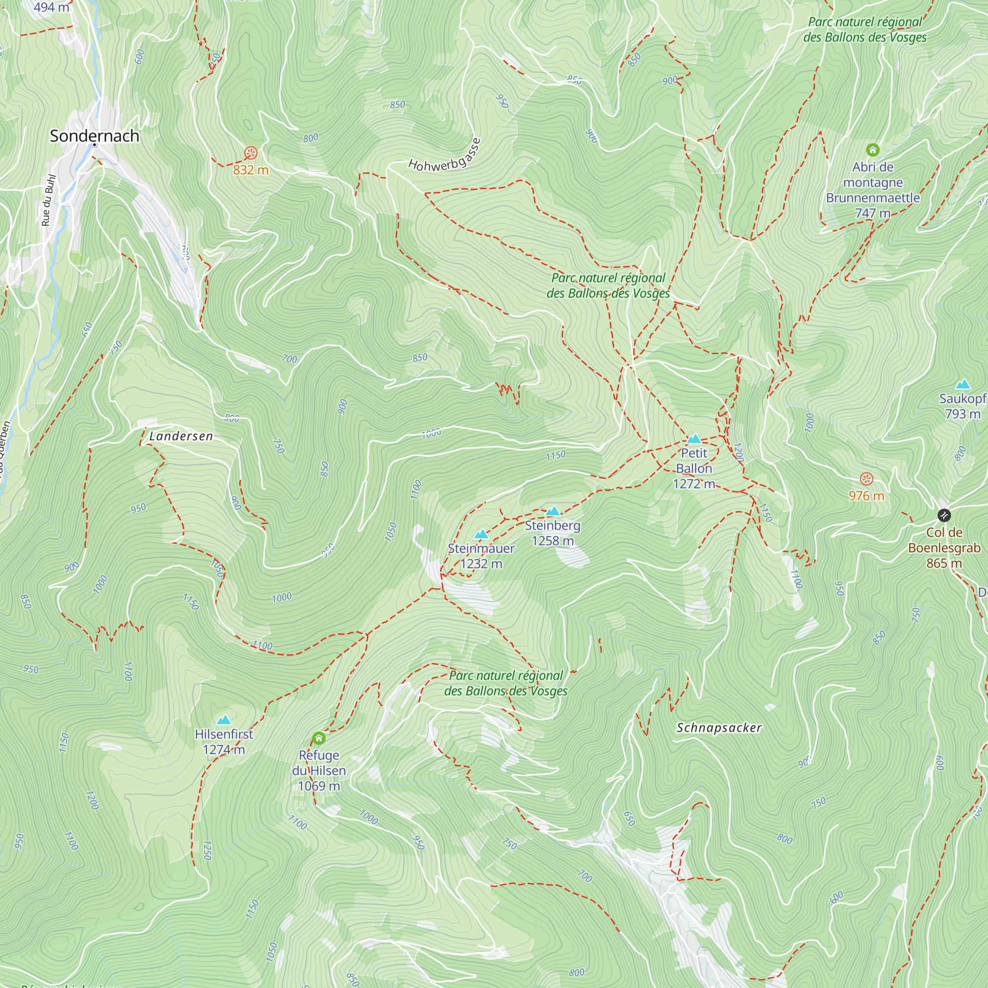 Refuge du Bockswasen map