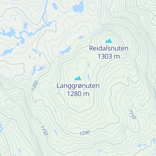 Map of Langgrønuten