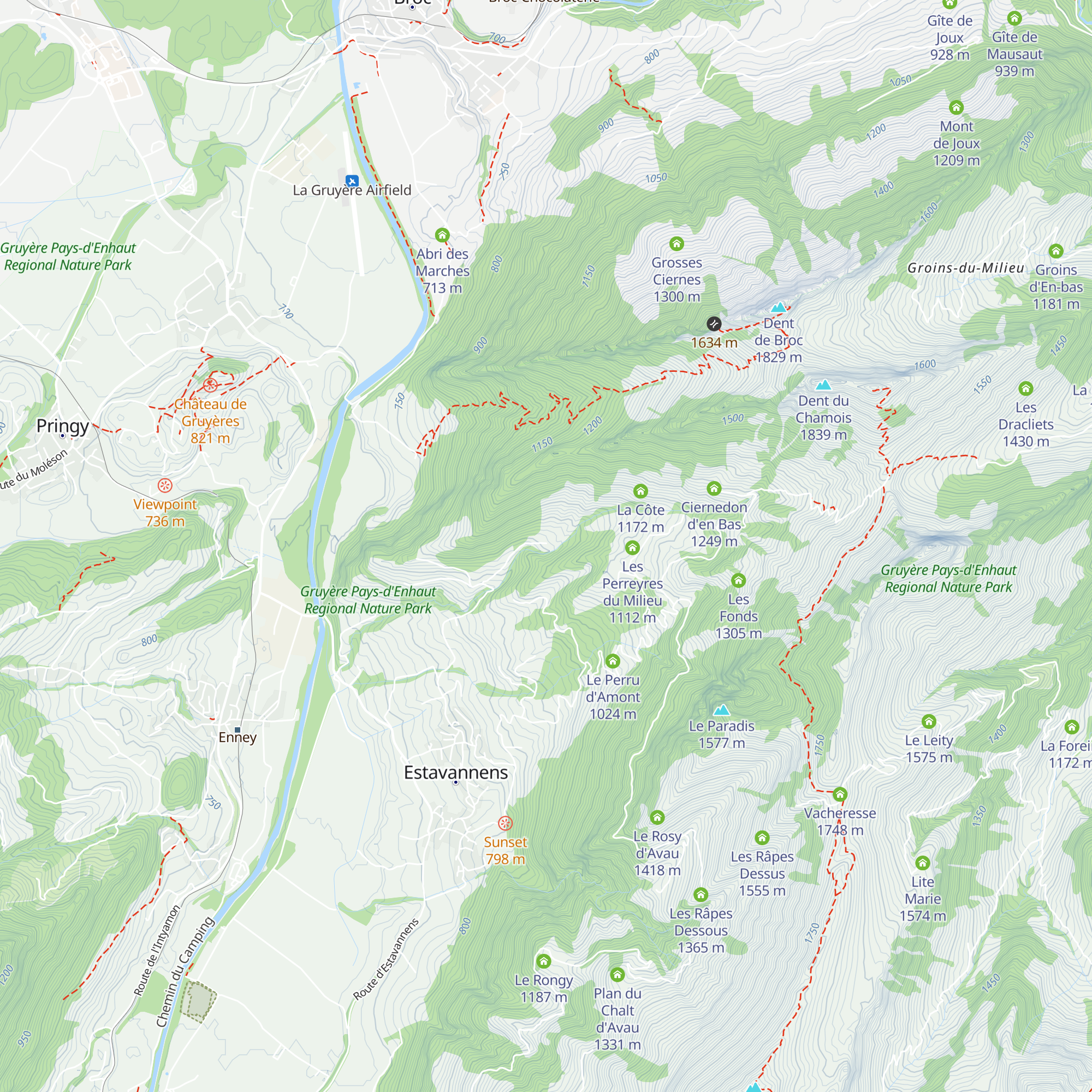 Les Recardets map