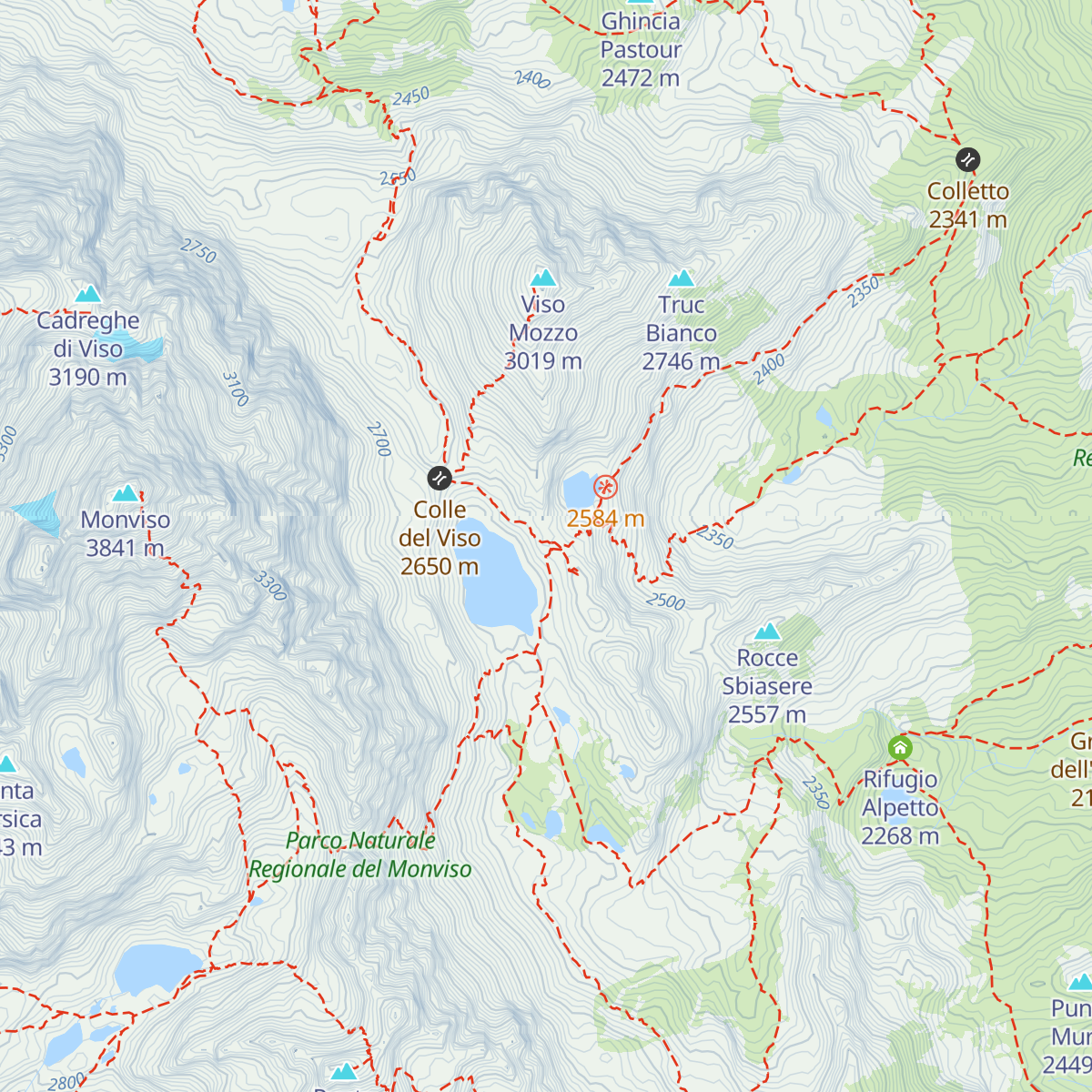 Rifugio Quintino Sella map