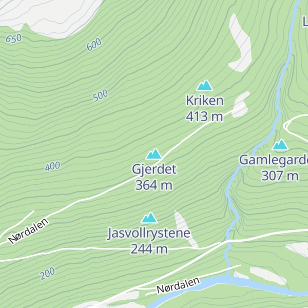 Map of Gjerdet