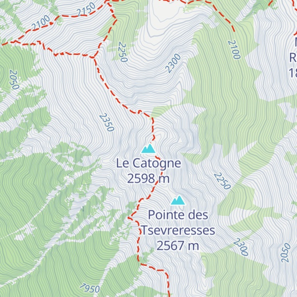 Map of Le Catogne