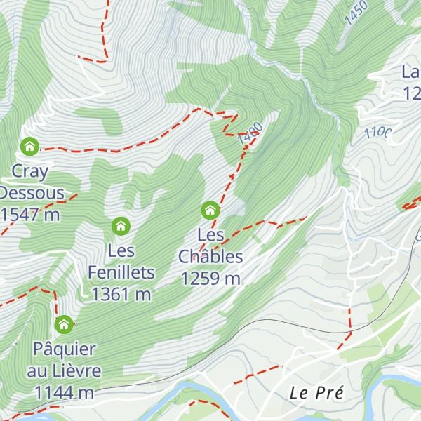 Map of Les Châbles