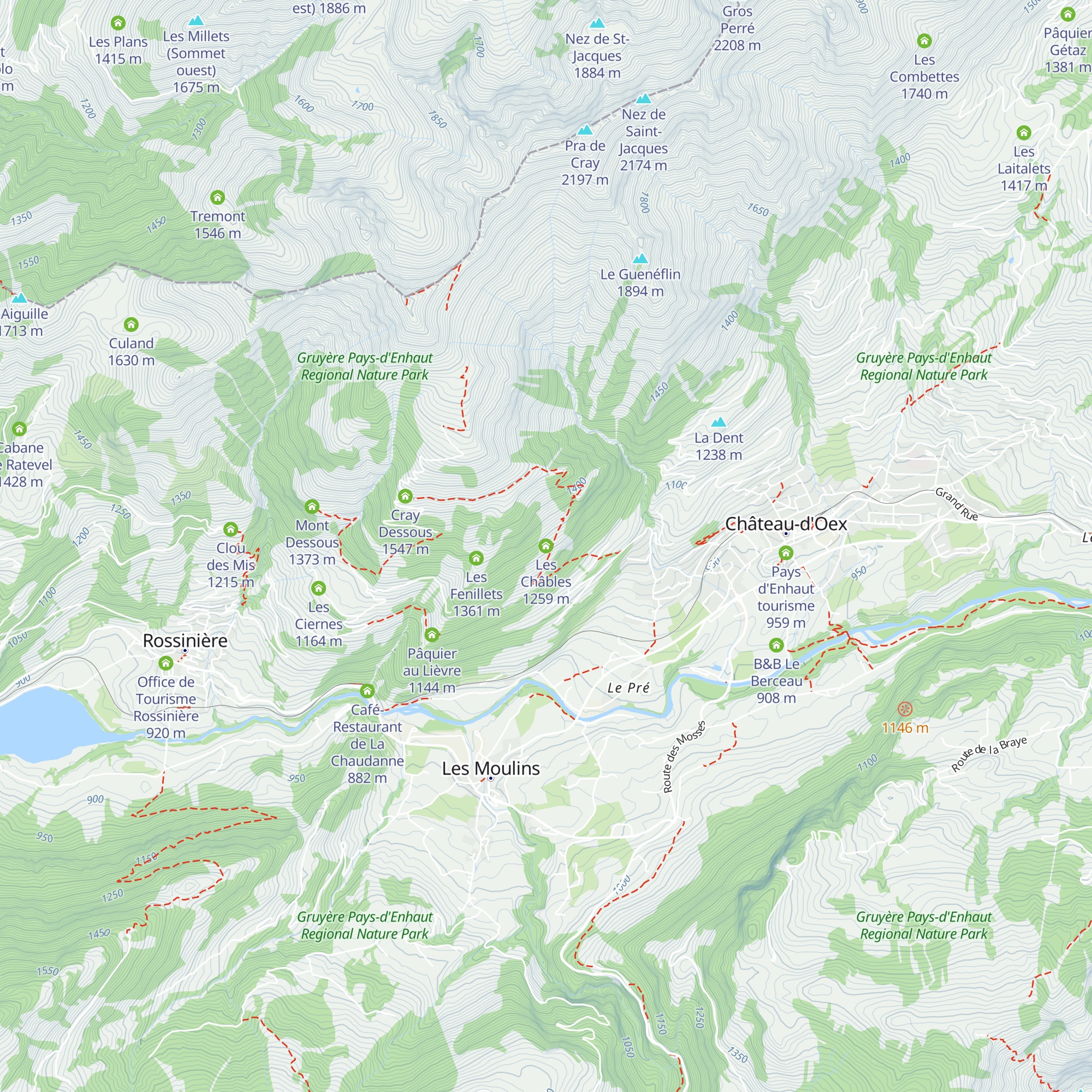Les Châbles map
