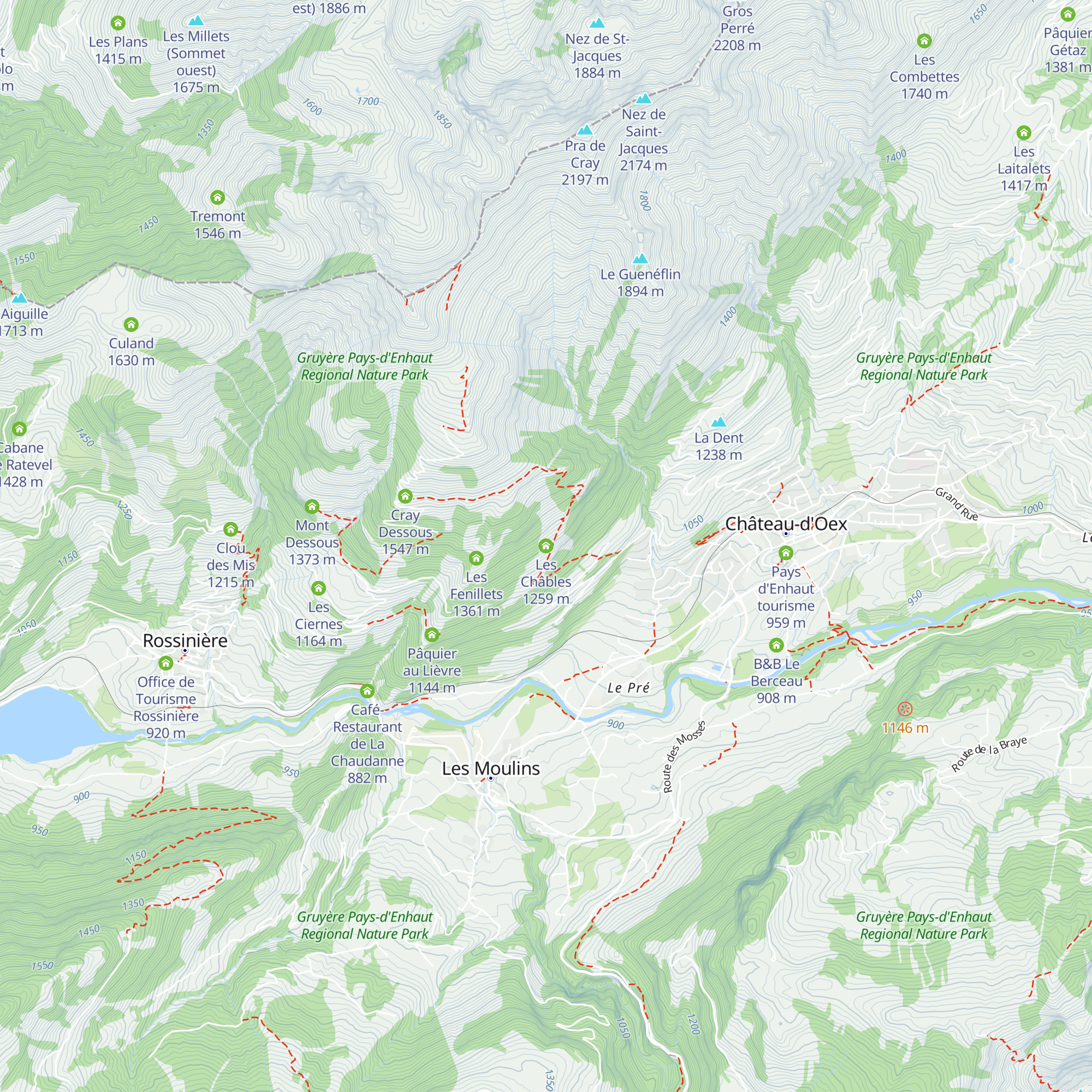 Les Châbles map