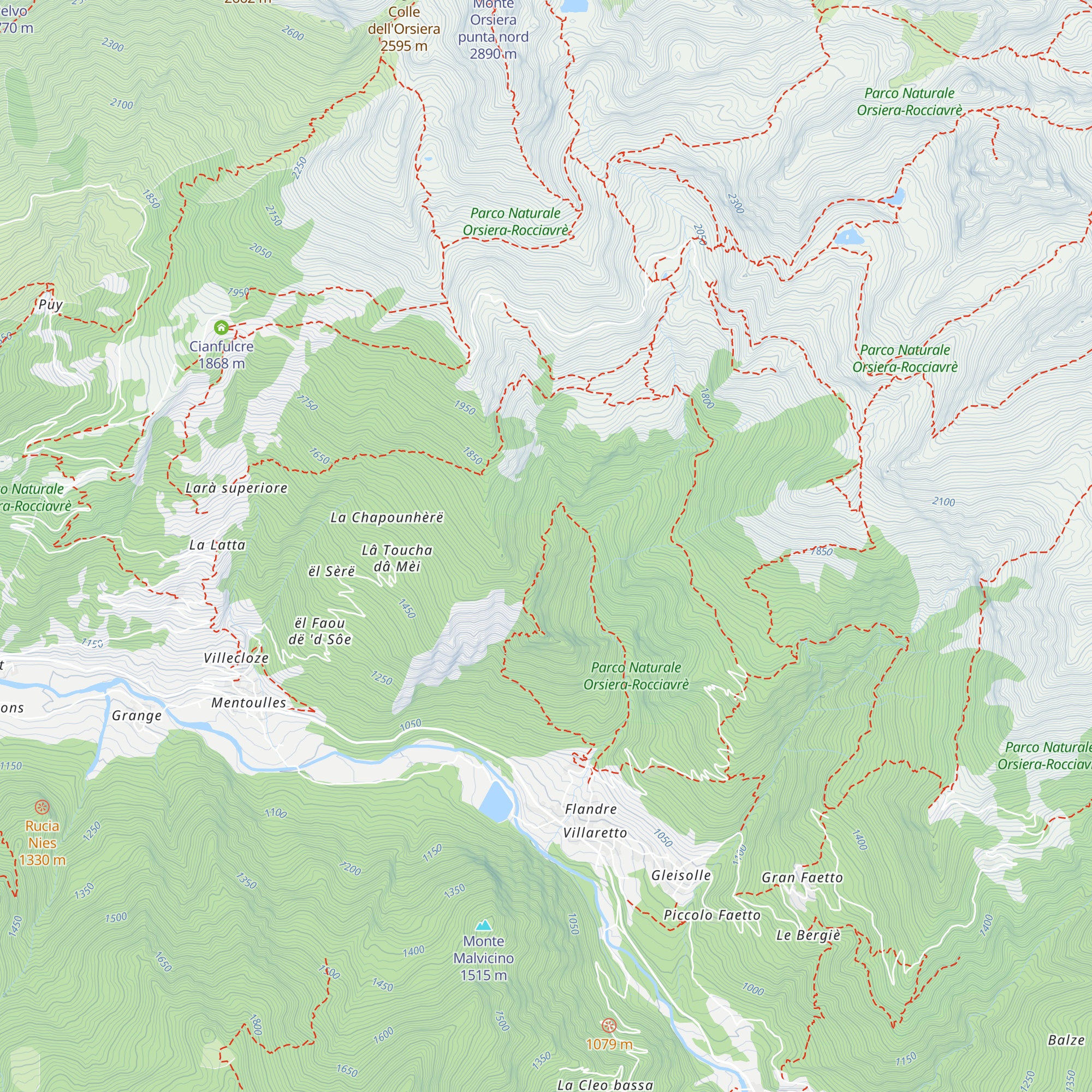 Les Aigliere map