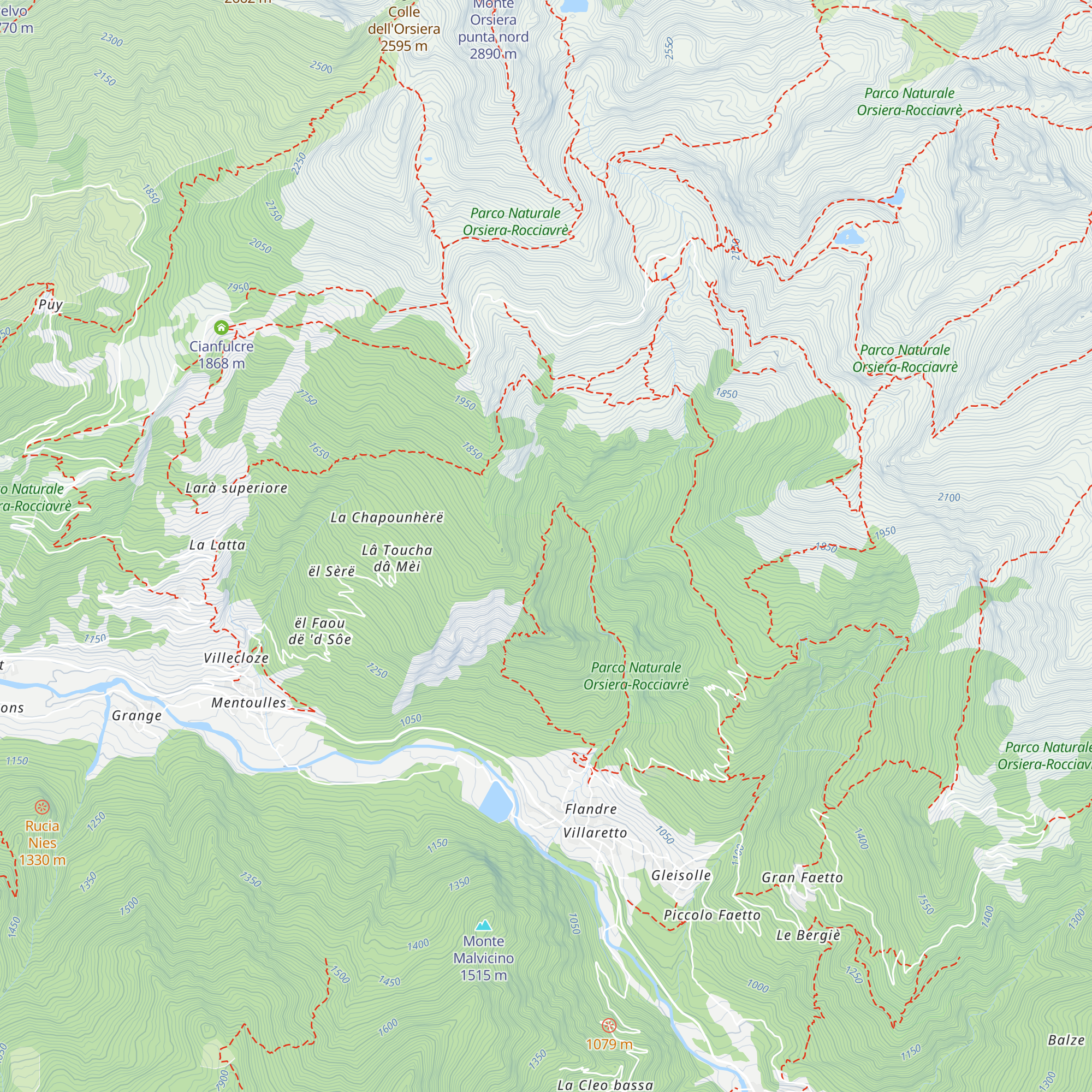 Les Aigliere map