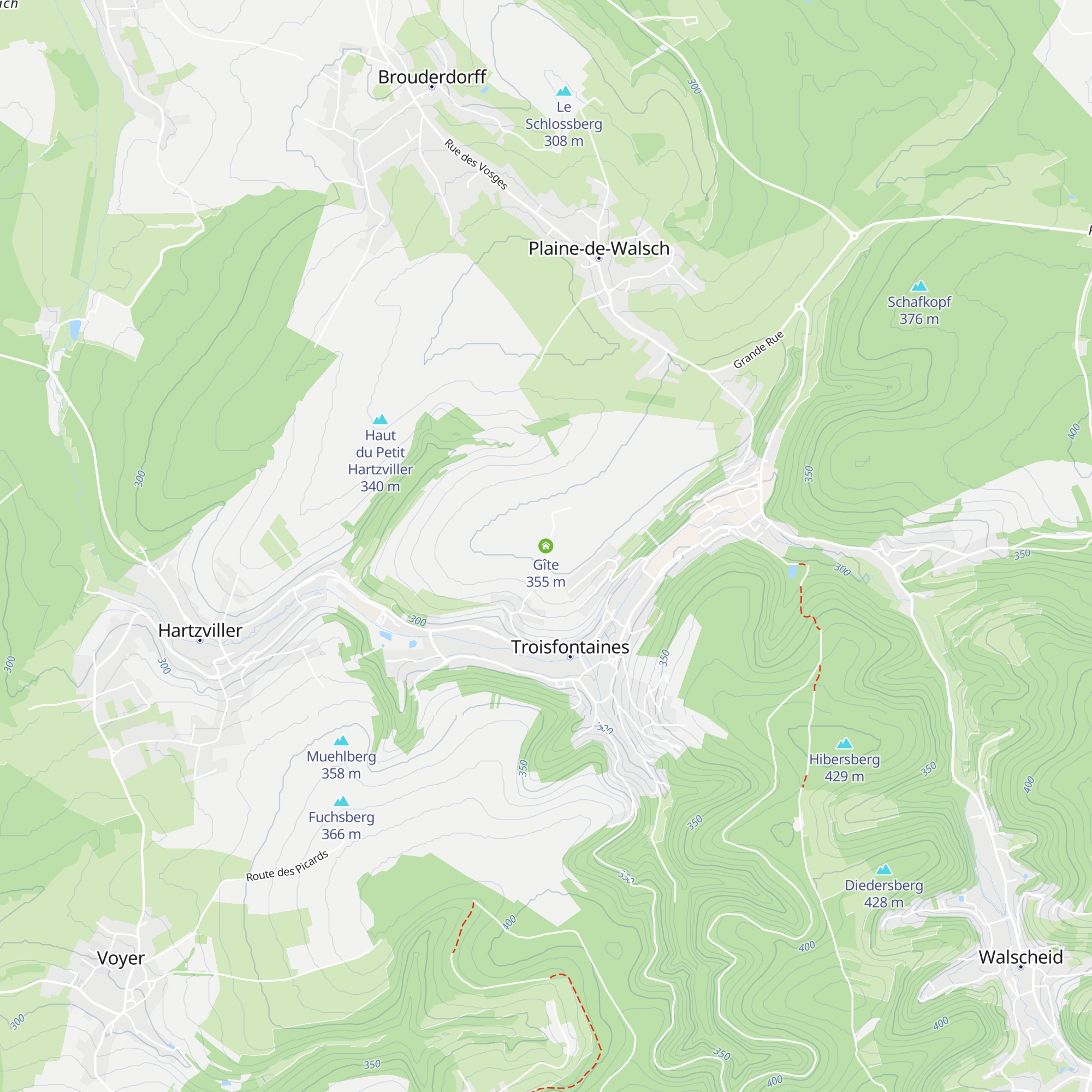 Gîte map