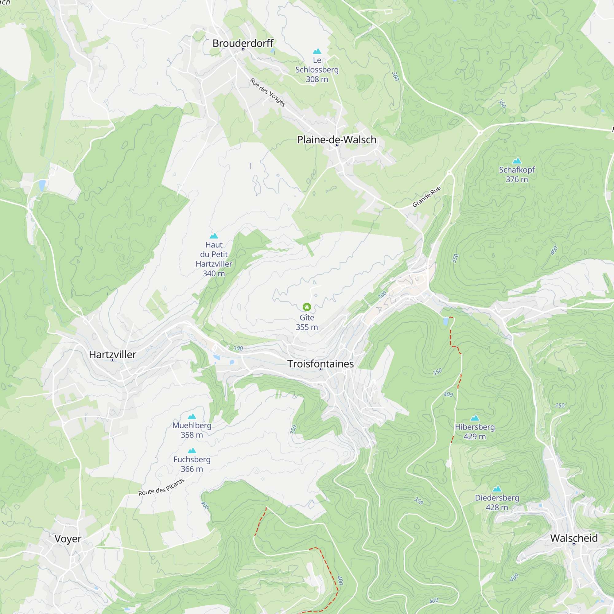 Gîte map