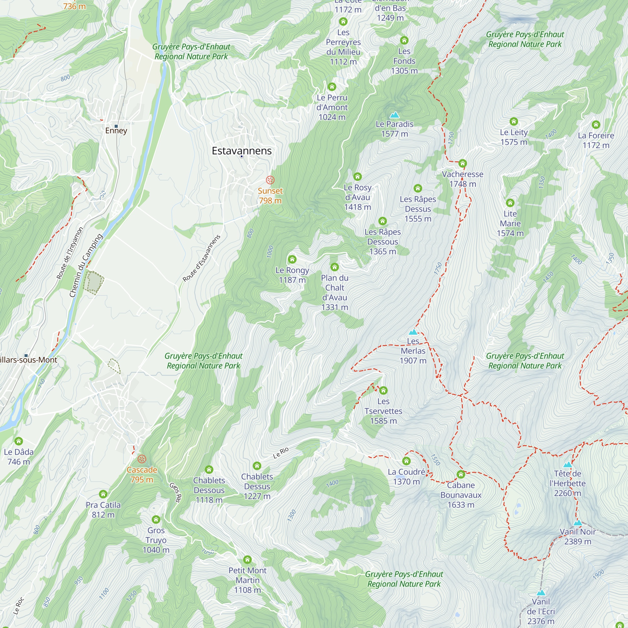 Le Lévanchy map