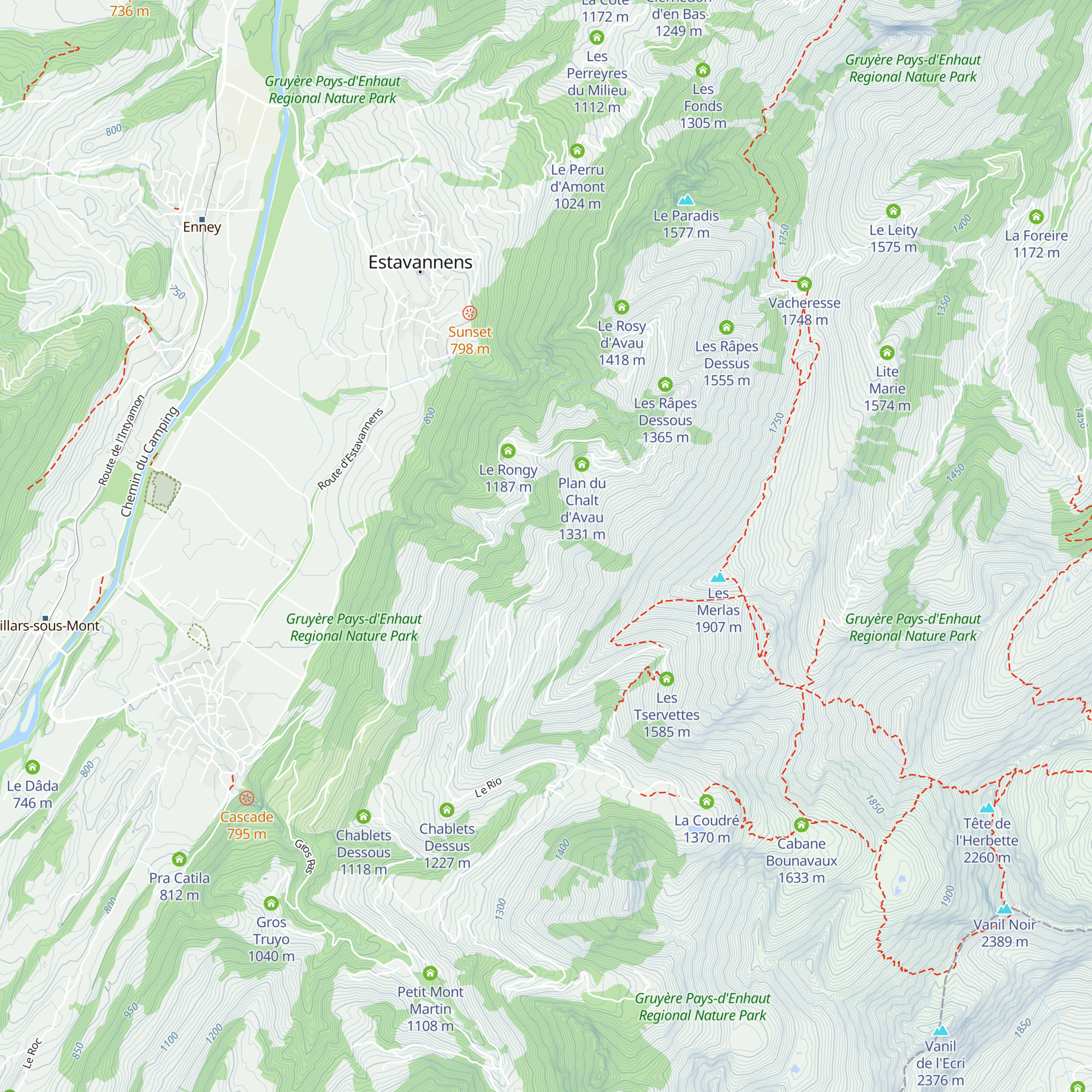 Le Lévanchy map