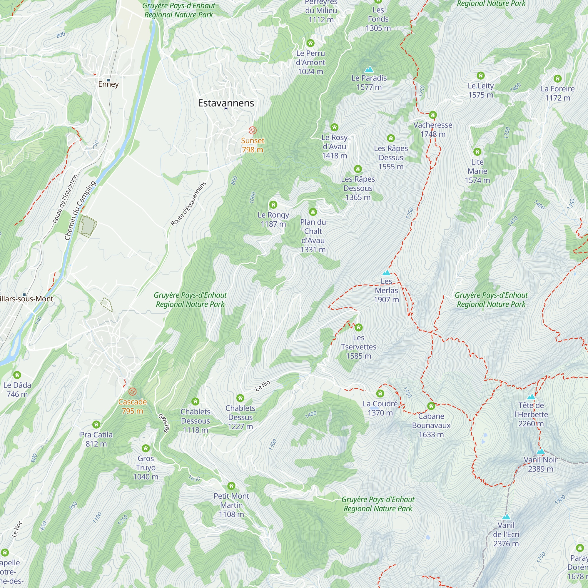 Chalet d'Amont map