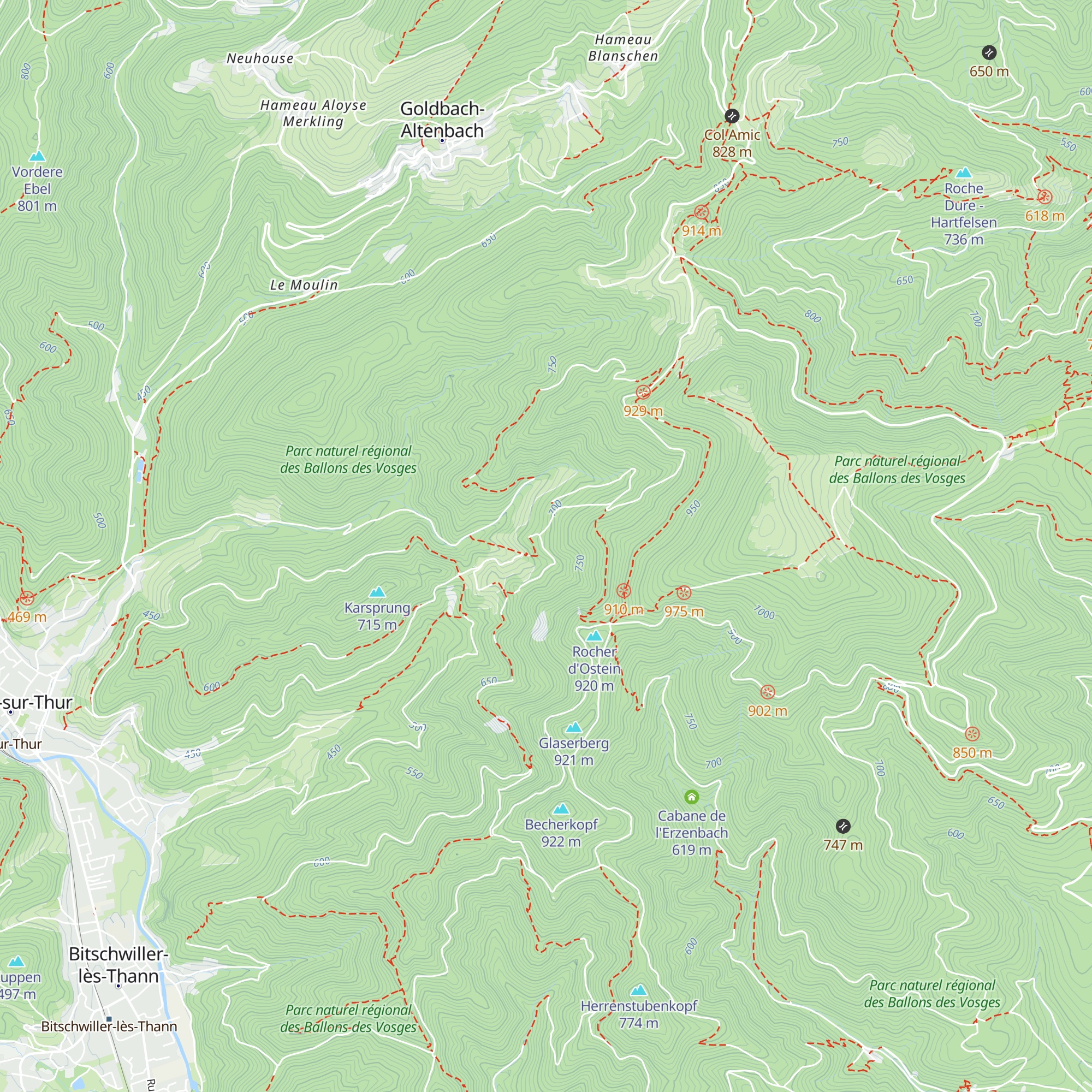 Abri de la Triade map