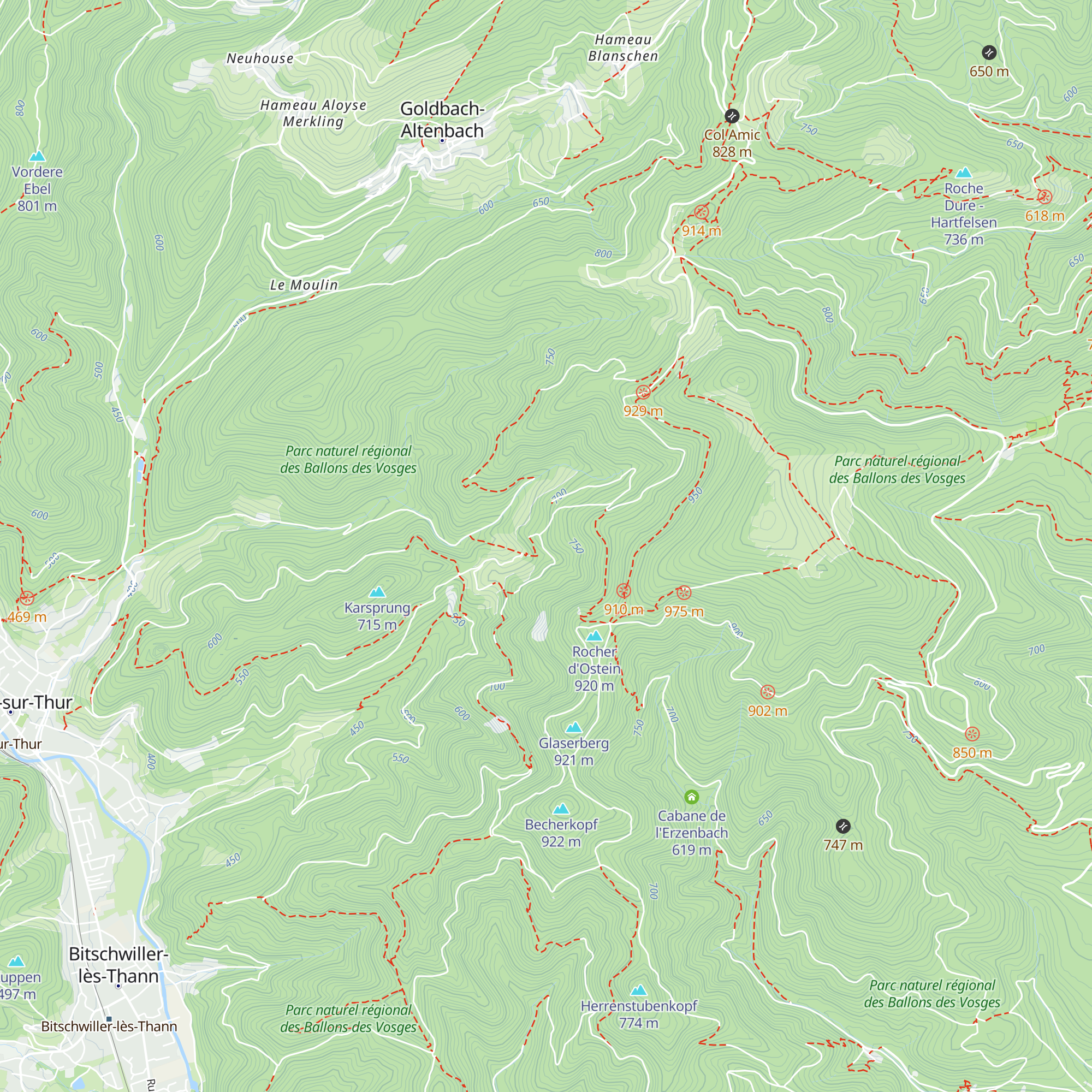 Abri de la Triade map