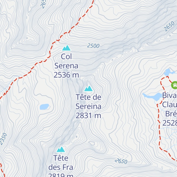 Map of Tête de Sereina