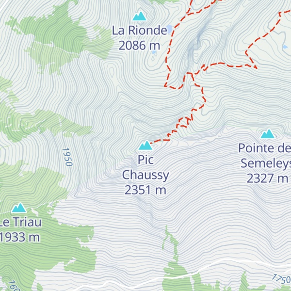 Map of Pic Chaussy