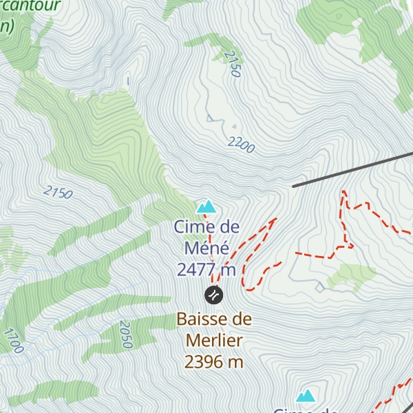 Map of Cime de Méné