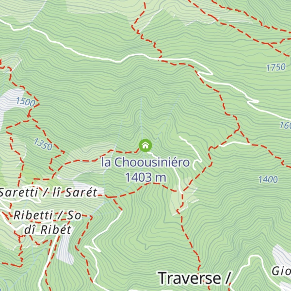 Map of la Choousiniéro