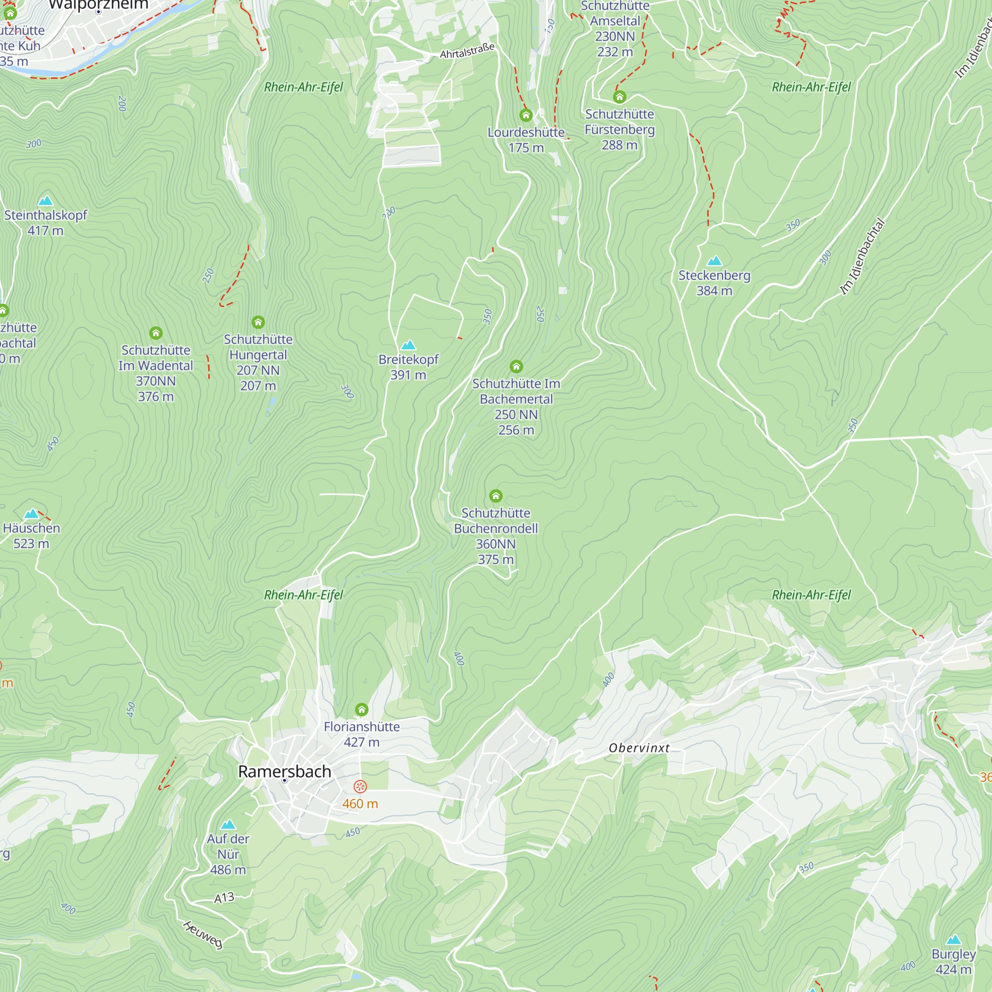 Schutzhütte Buchenrondell 360NN map