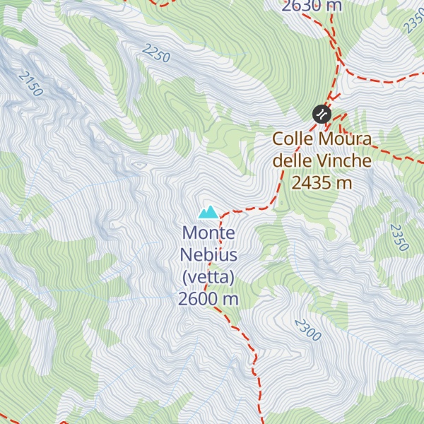 Map of Monte Nebius (croce)
