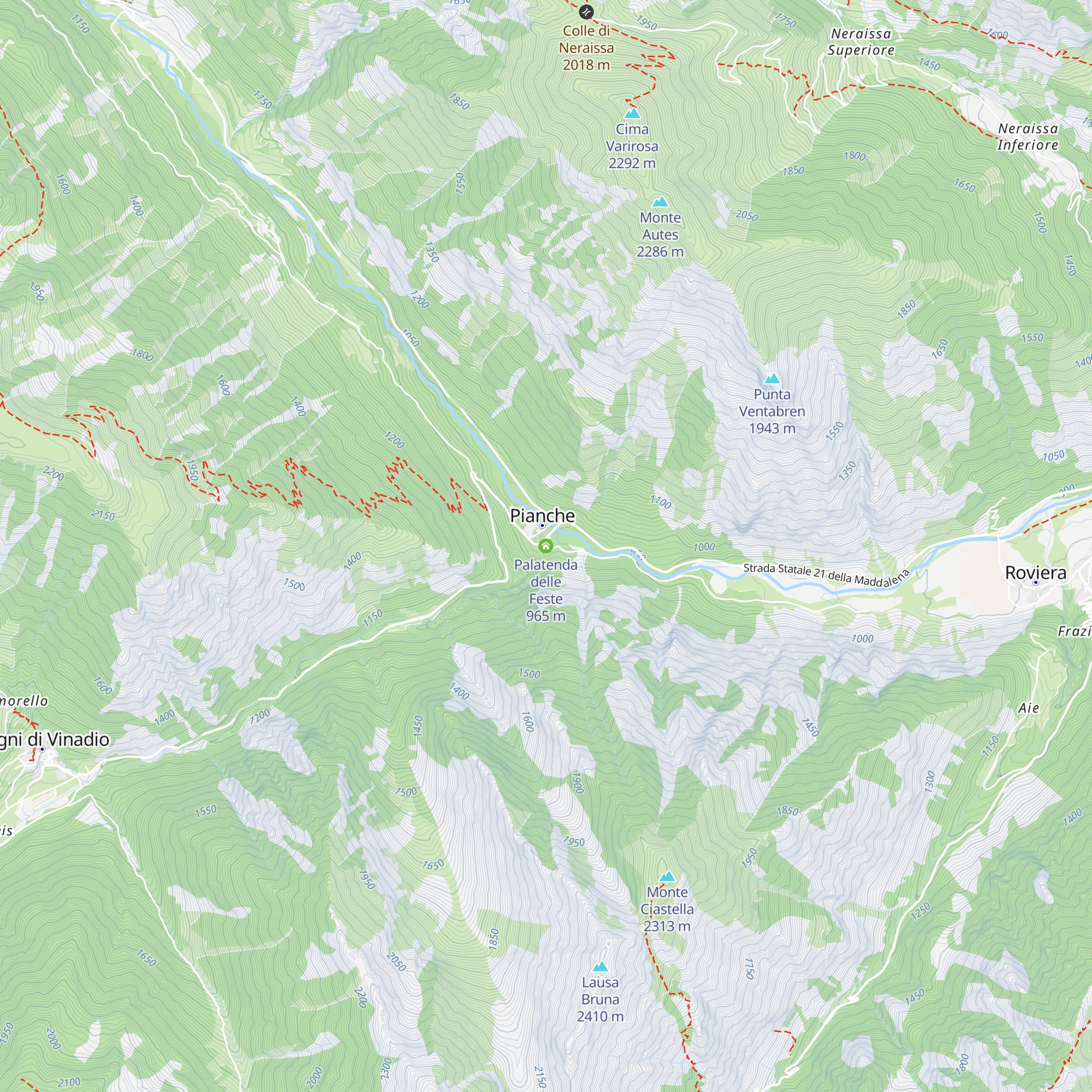 Palatenda delle Feste map
