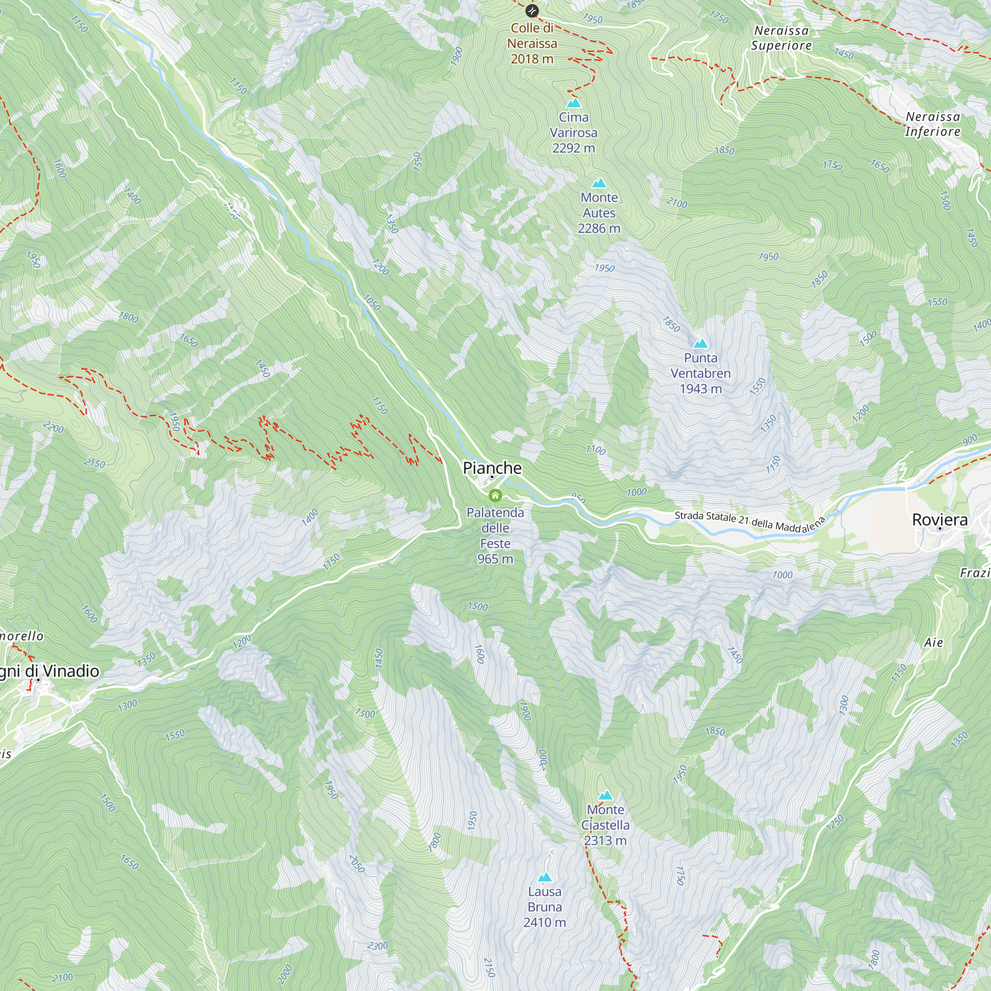 Palatenda delle Feste map