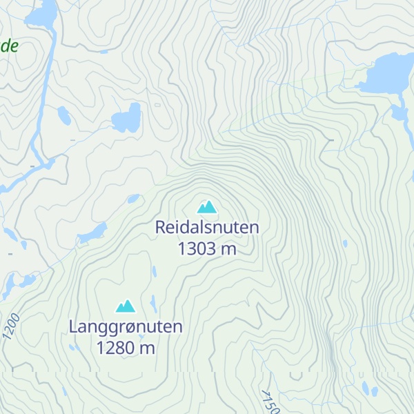 Map of Reidalsnuten