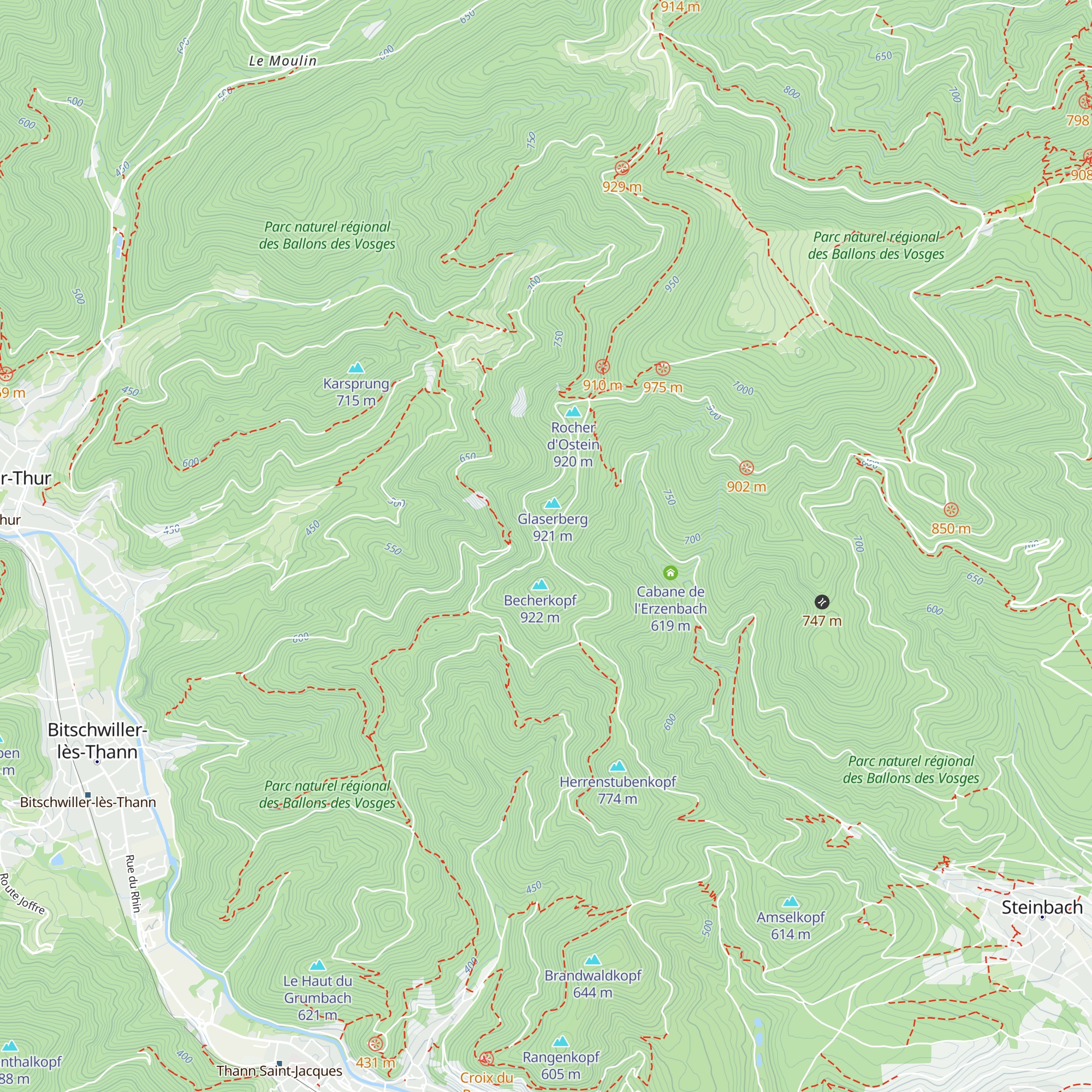 Baecherkopf-Hislà map