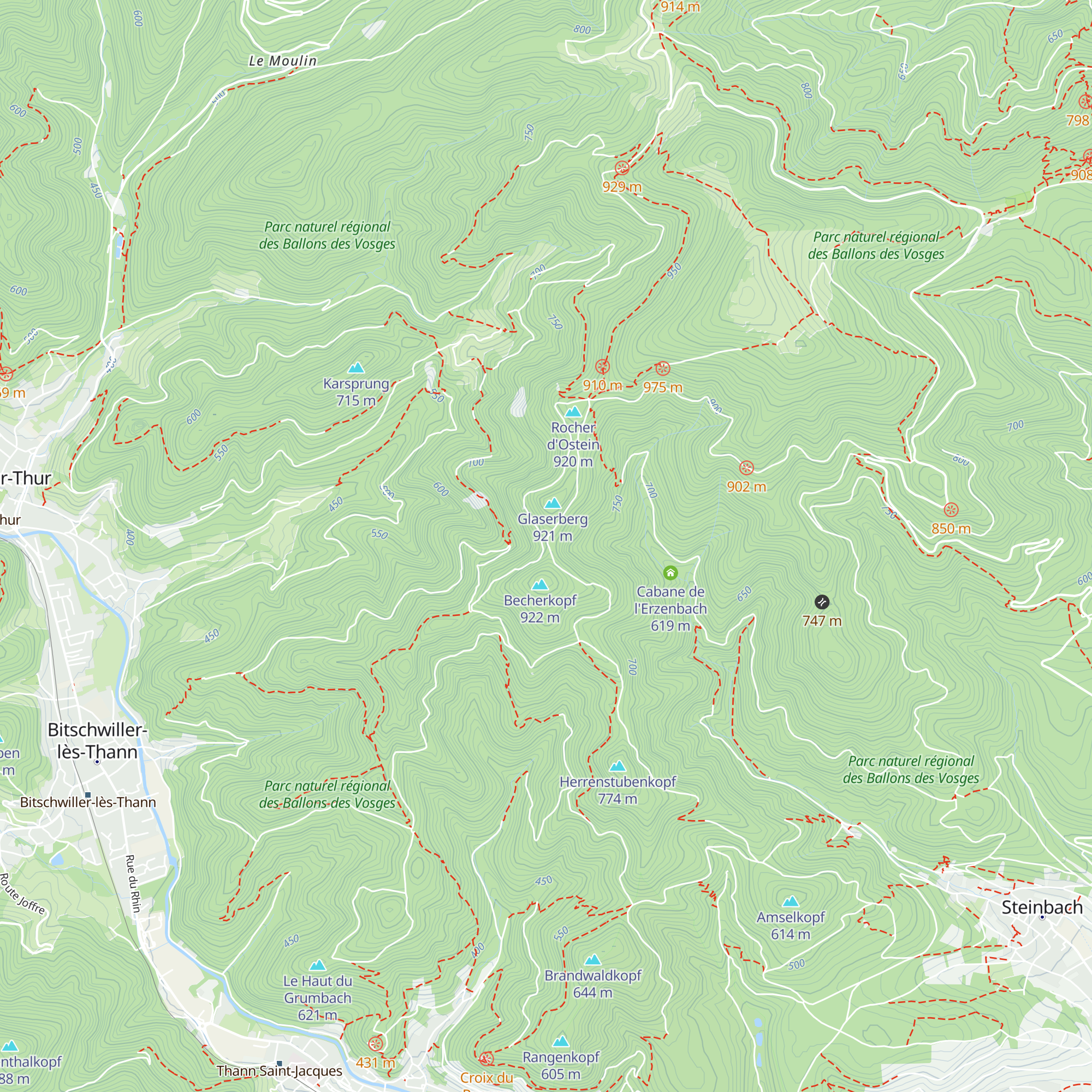 Baecherkopf-Hislà map