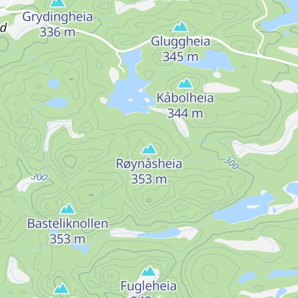 Map of Røynåsheia