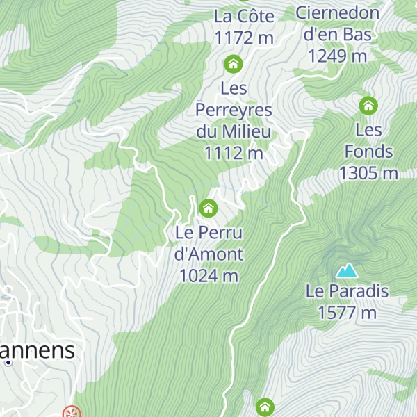 Map of Le Perru d'Amont