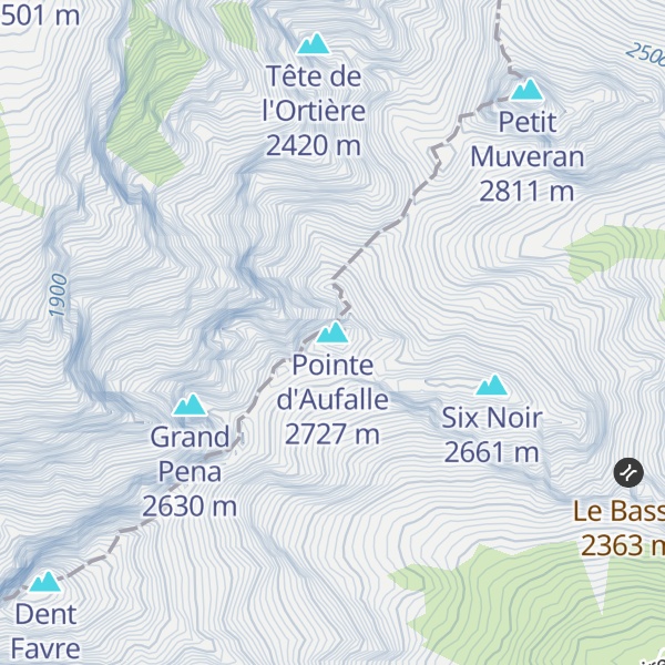 Map of Pointe d'Aufalle