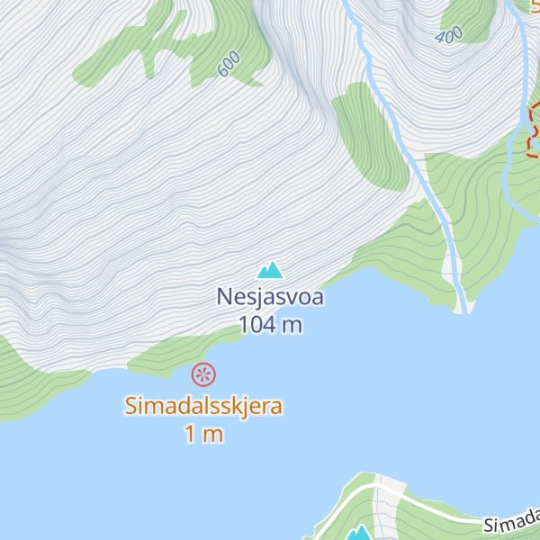 Map of Nesjasvoa
