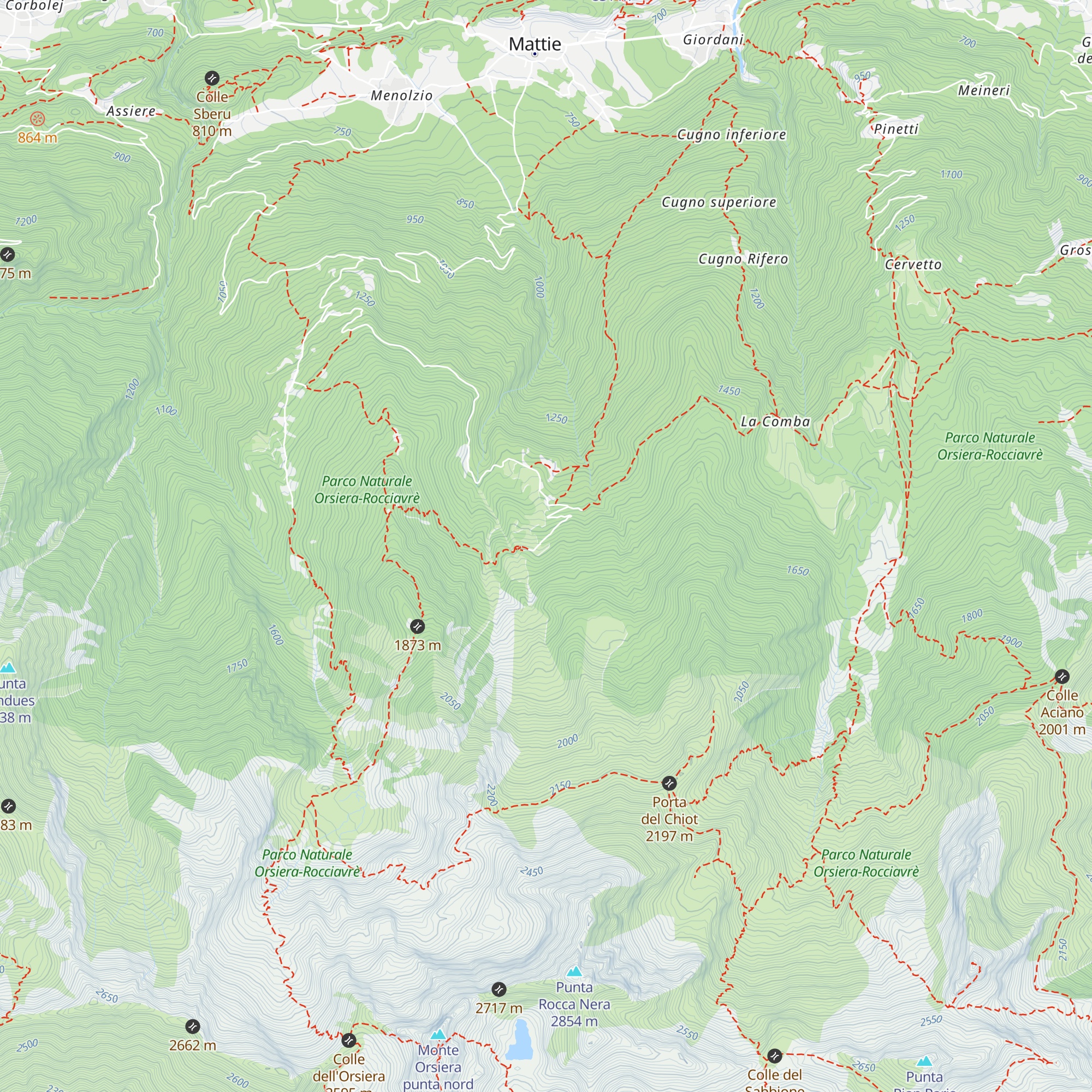 Posto tappa Alpe Toglie map