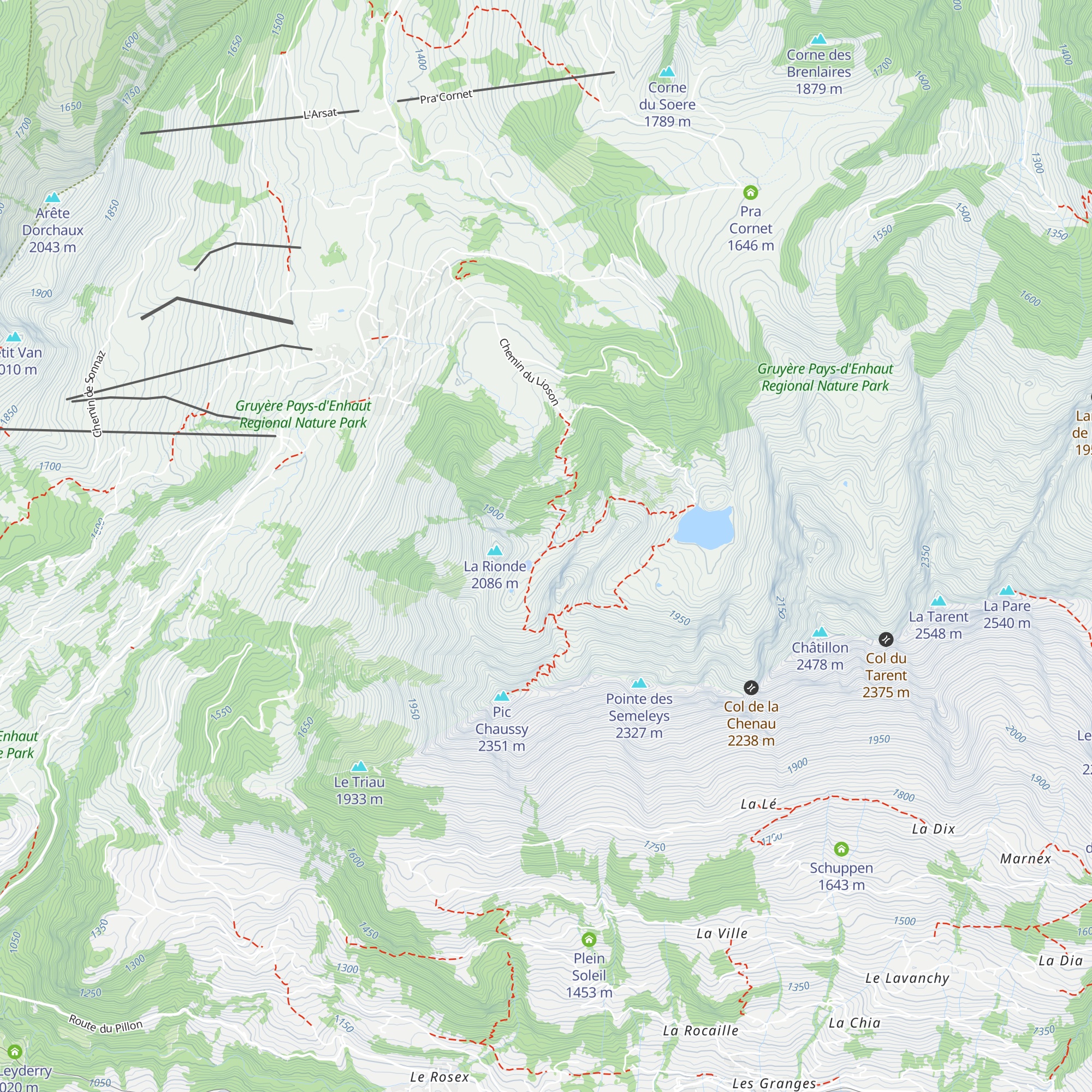 Buvette d'alpage des Petits Lacs map