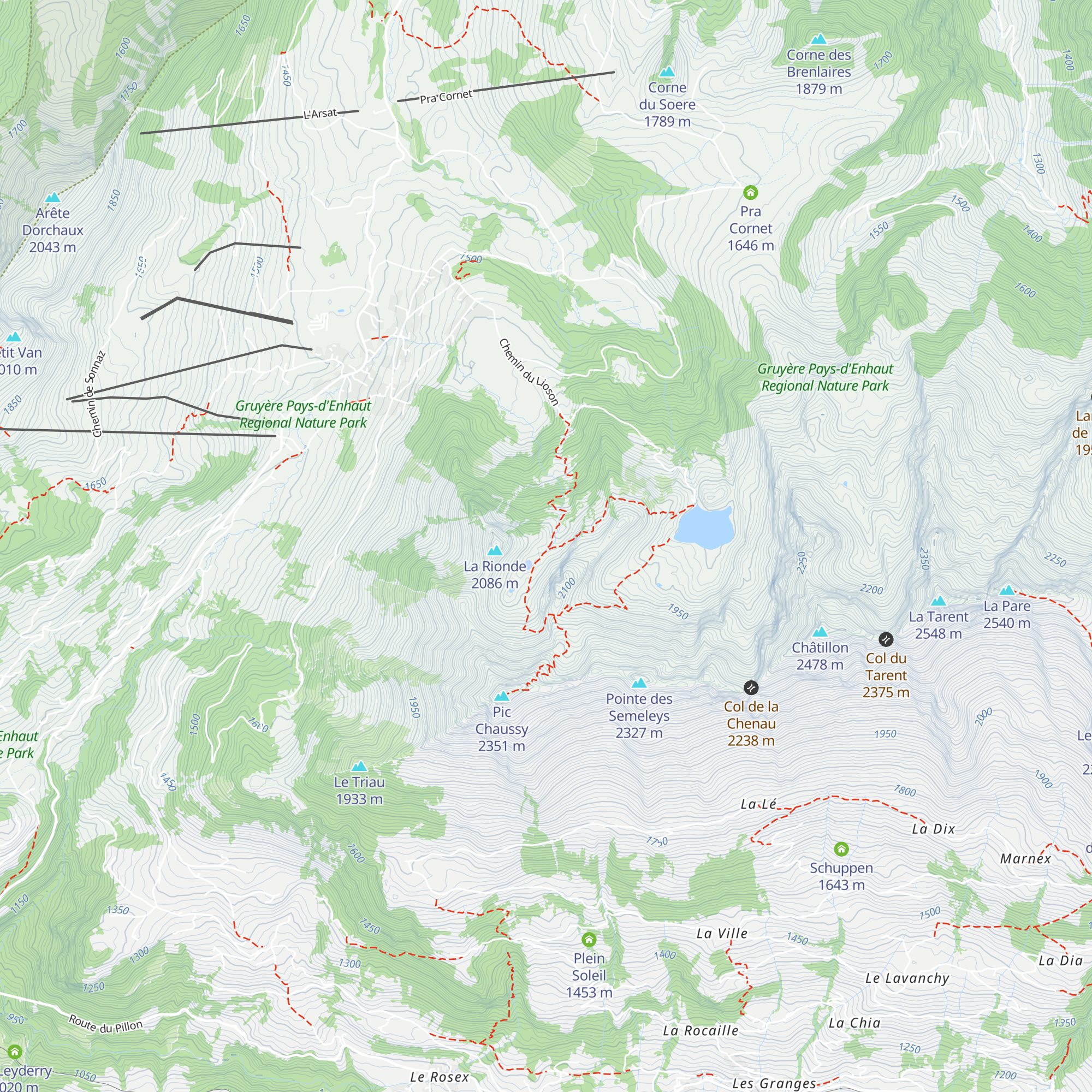 Buvette d'alpage des Petits Lacs map