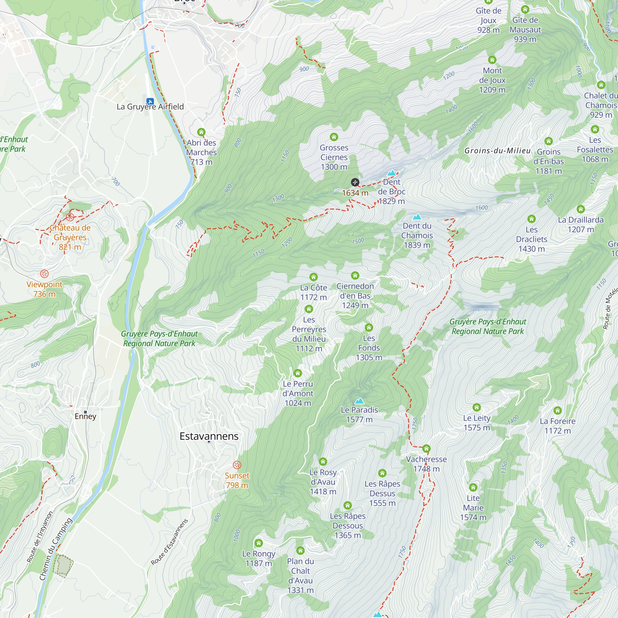 Les Perreyres du Milieu map